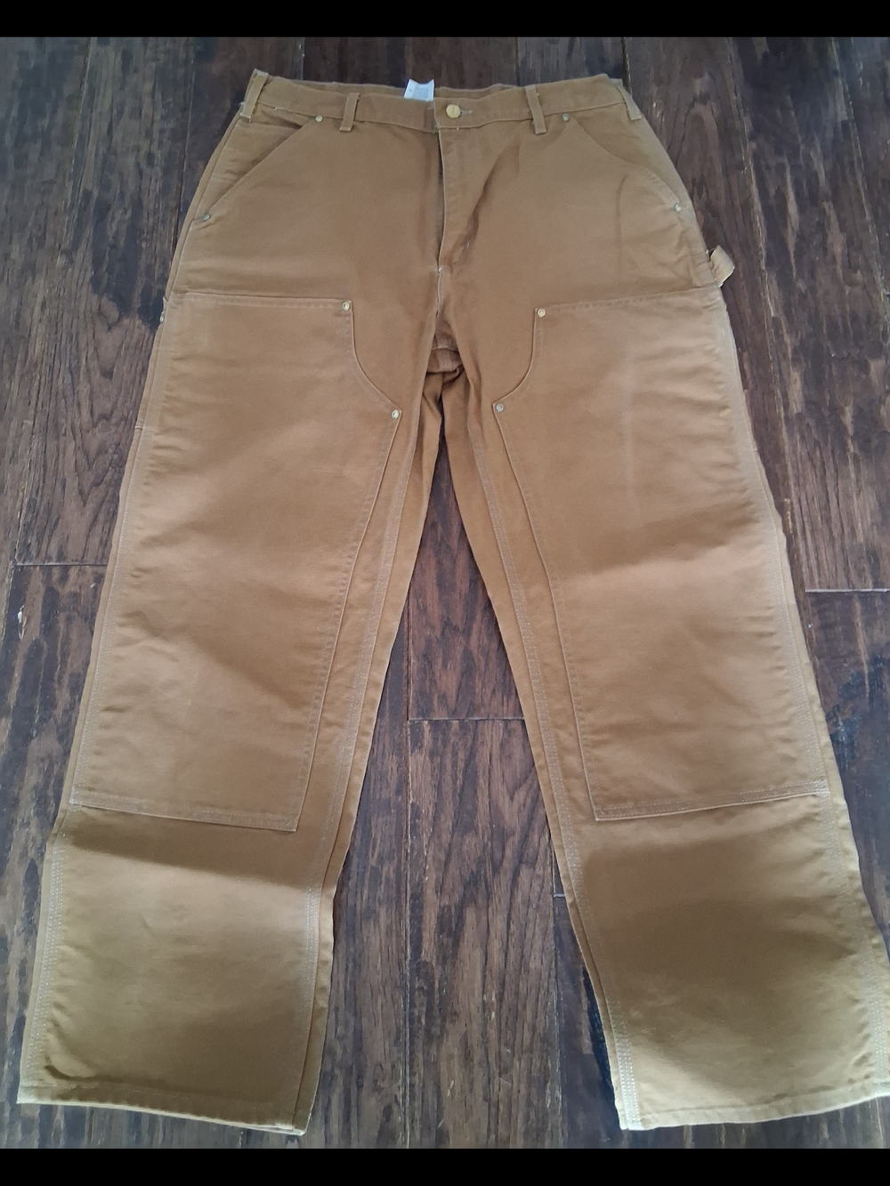 Carhartt Brown Work Pants with White Label